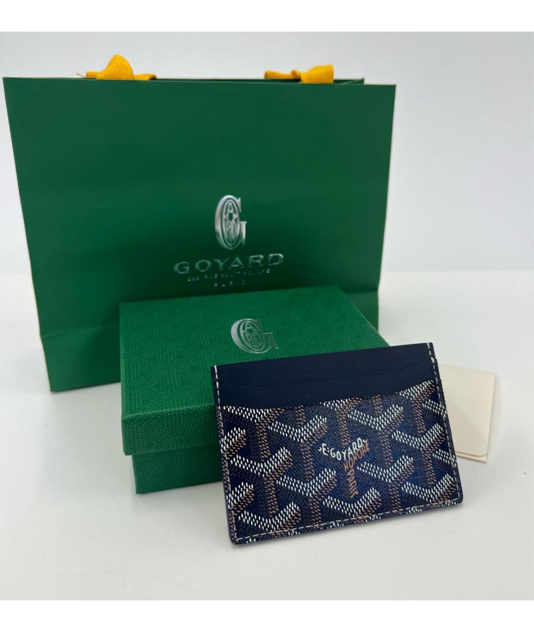 GOYARD Синий кожаный кардхолдер, фото 5