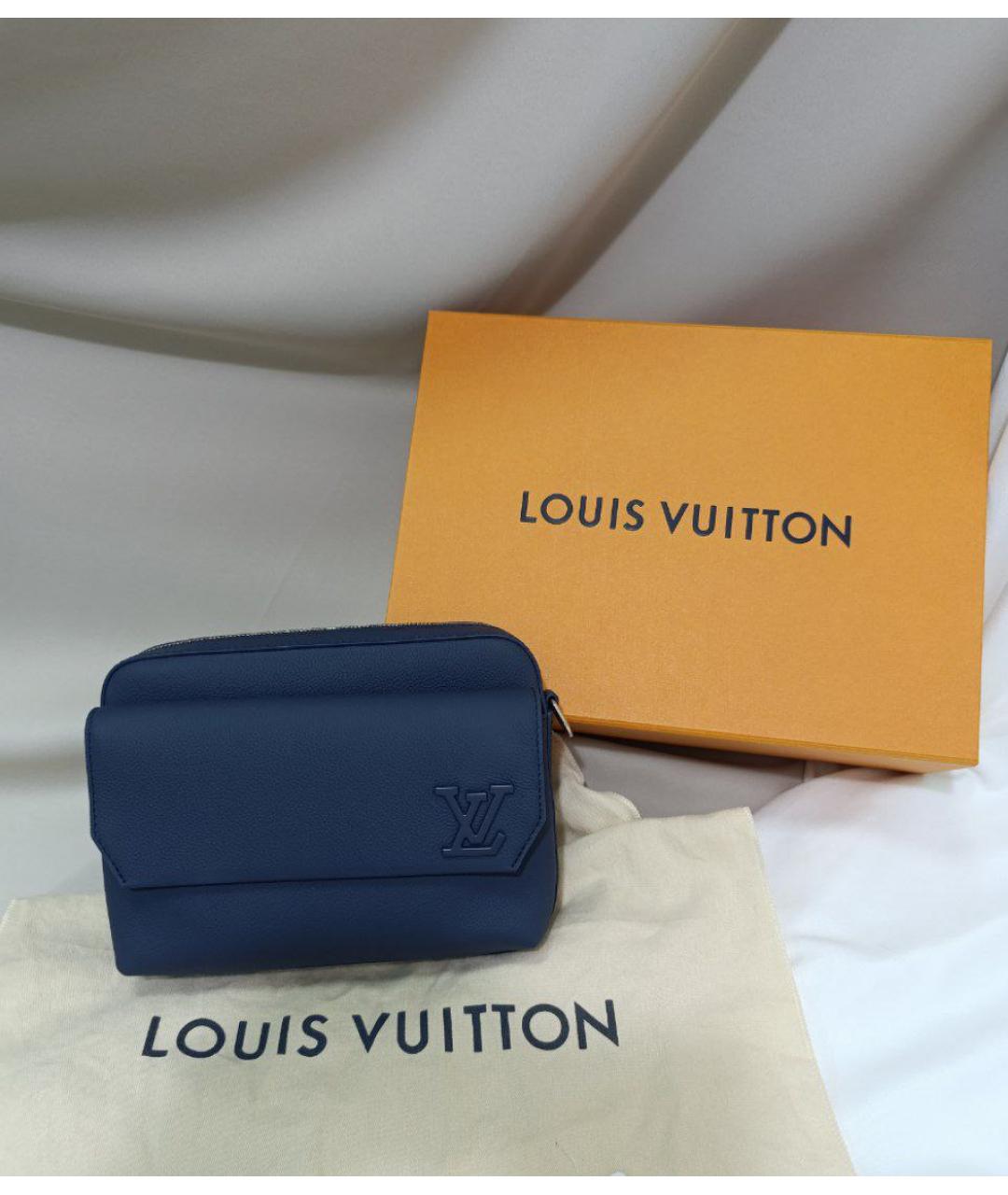 LOUIS VUITTON Синяя кожаная сумка на плечо, фото 4