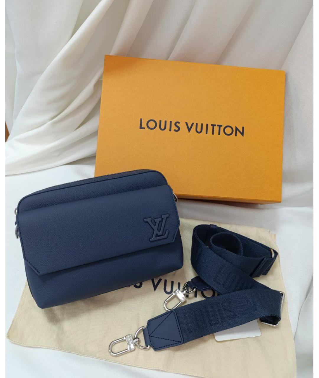 LOUIS VUITTON Синяя кожаная сумка на плечо, фото 2