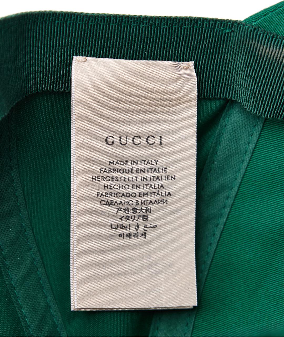 GUCCI Зеленая хлопковая кепка, фото 4