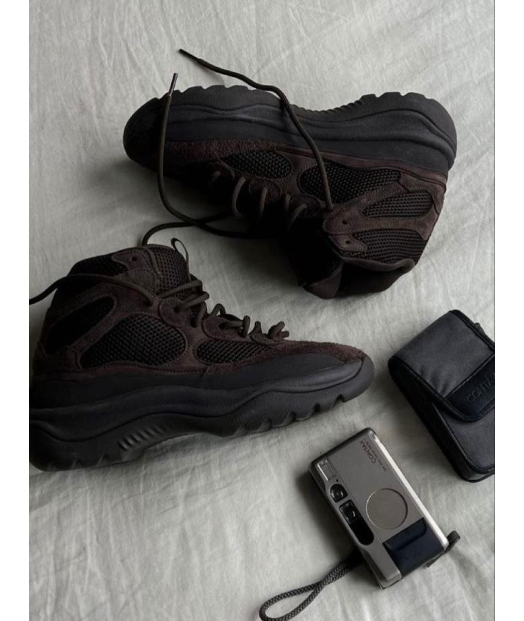 ADIDAS YEEZY Коричневые замшевые высокие ботинки, фото 5