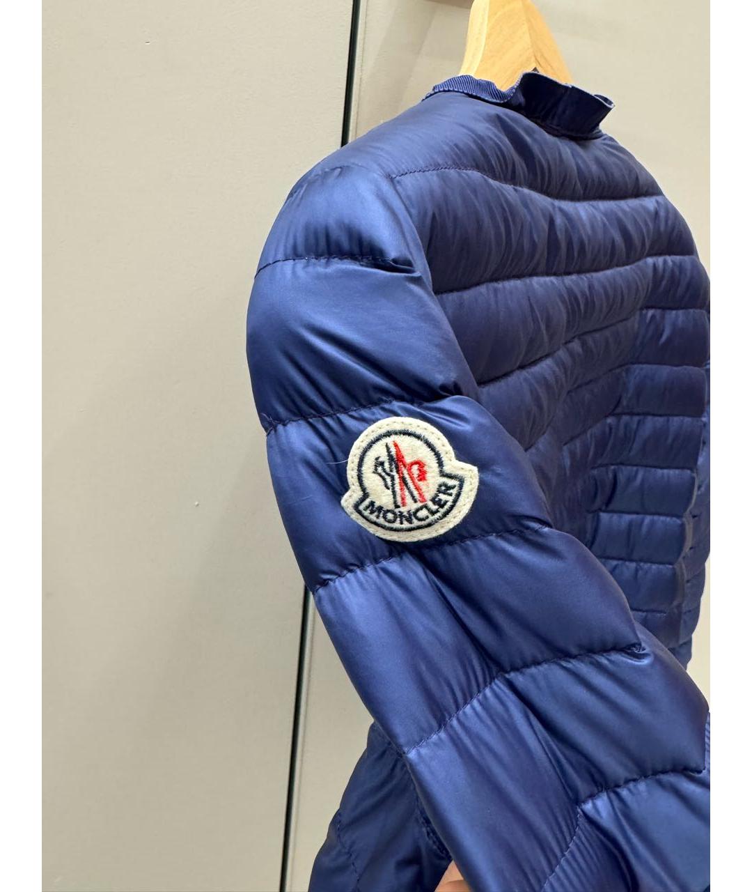 MONCLER Синяя полиамидовая куртка, фото 6