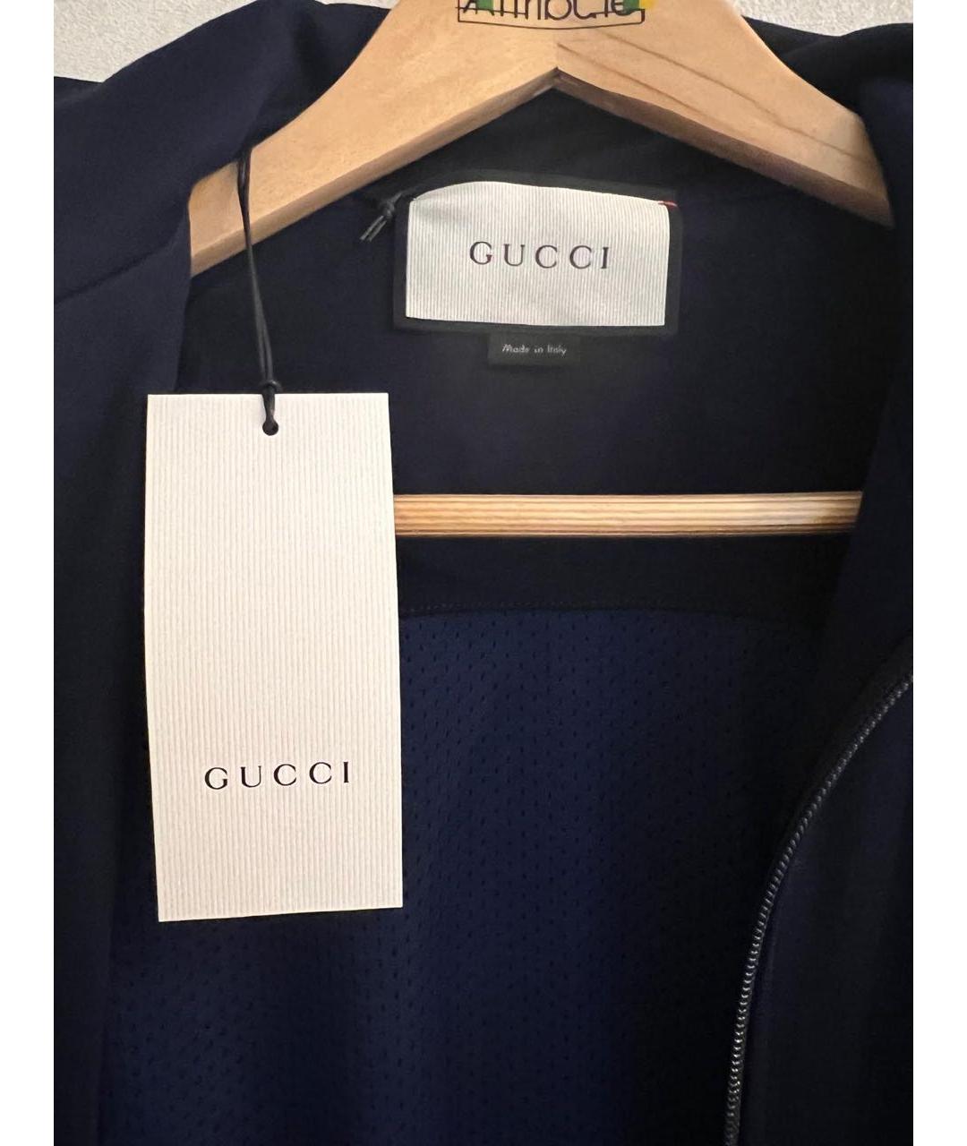 GUCCI Темно-синий хлопковый спортивный костюм, фото 4