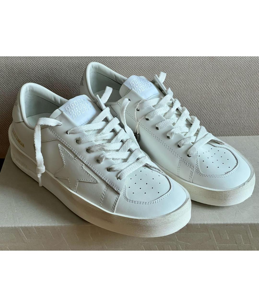 GOLDEN GOOSE DELUXE BRAND Белые кожаные кеды, фото 5