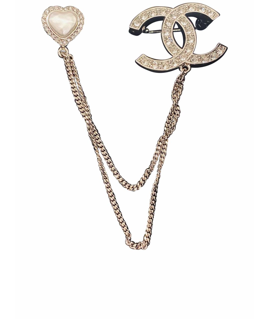 CHANEL Серебряная металлическая булавка / брошь, фото 1