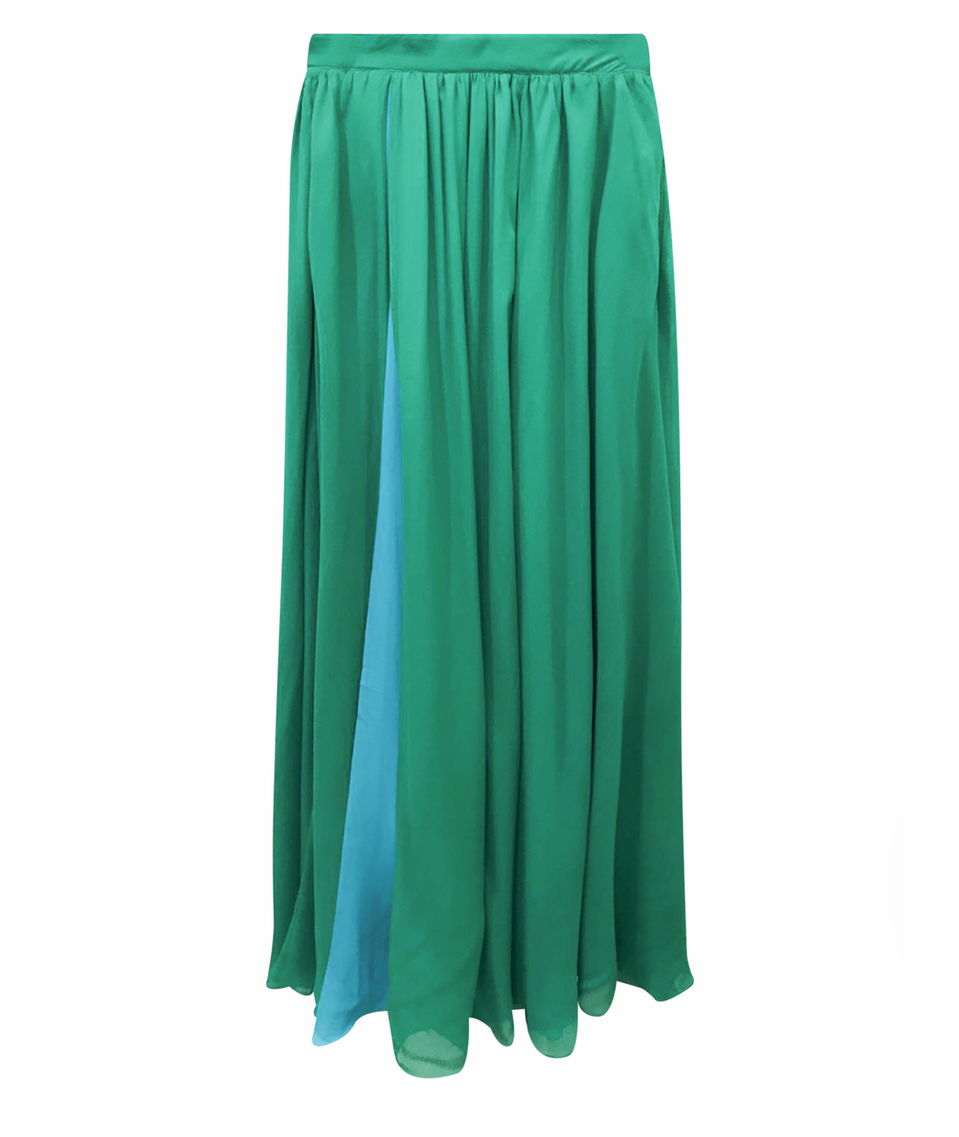 PIERRE BALMAIN Зеленая шелковая юбка макси, фото 1