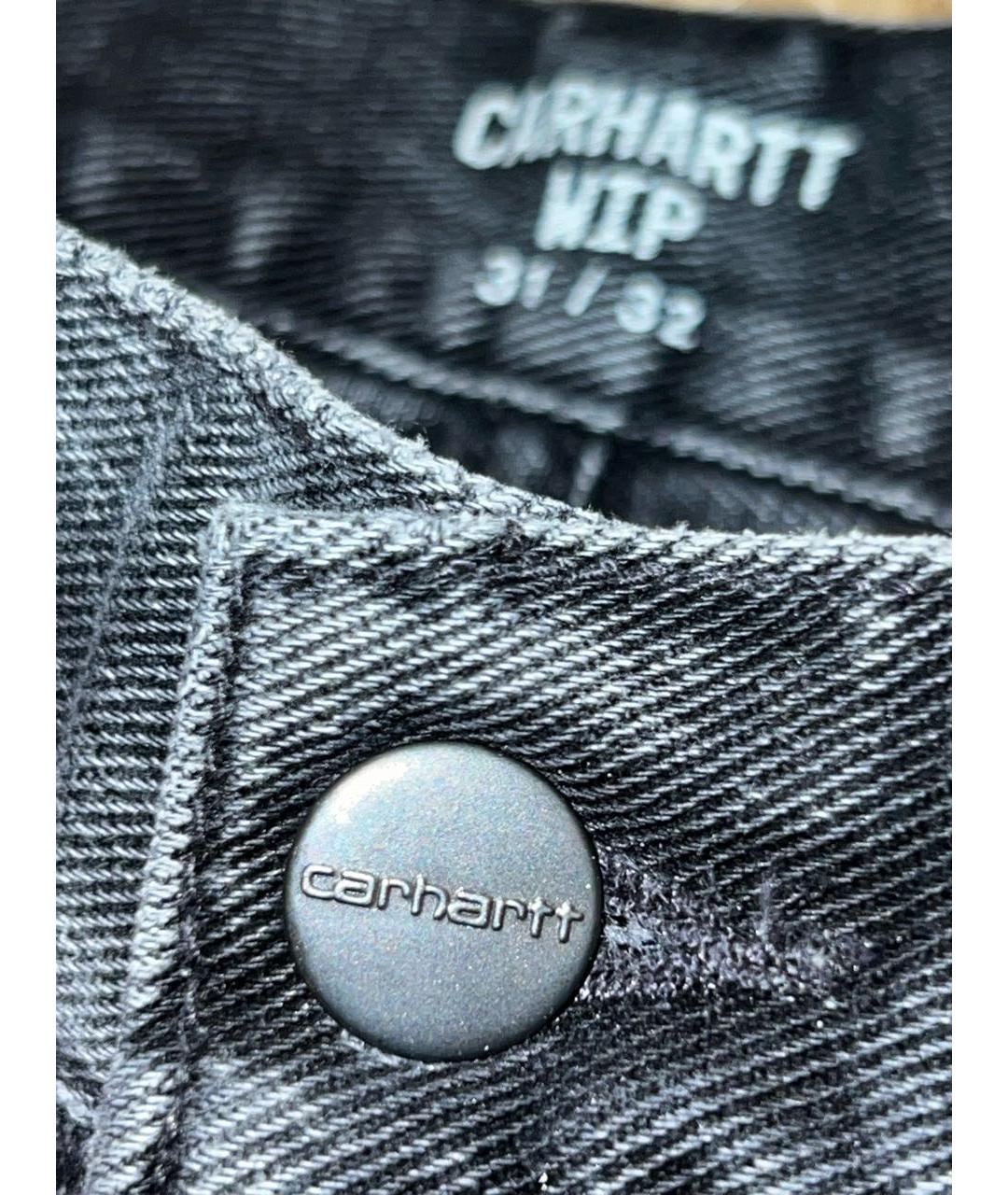 CARHARTT WIP Черные хлопковые прямые джинсы, фото 5