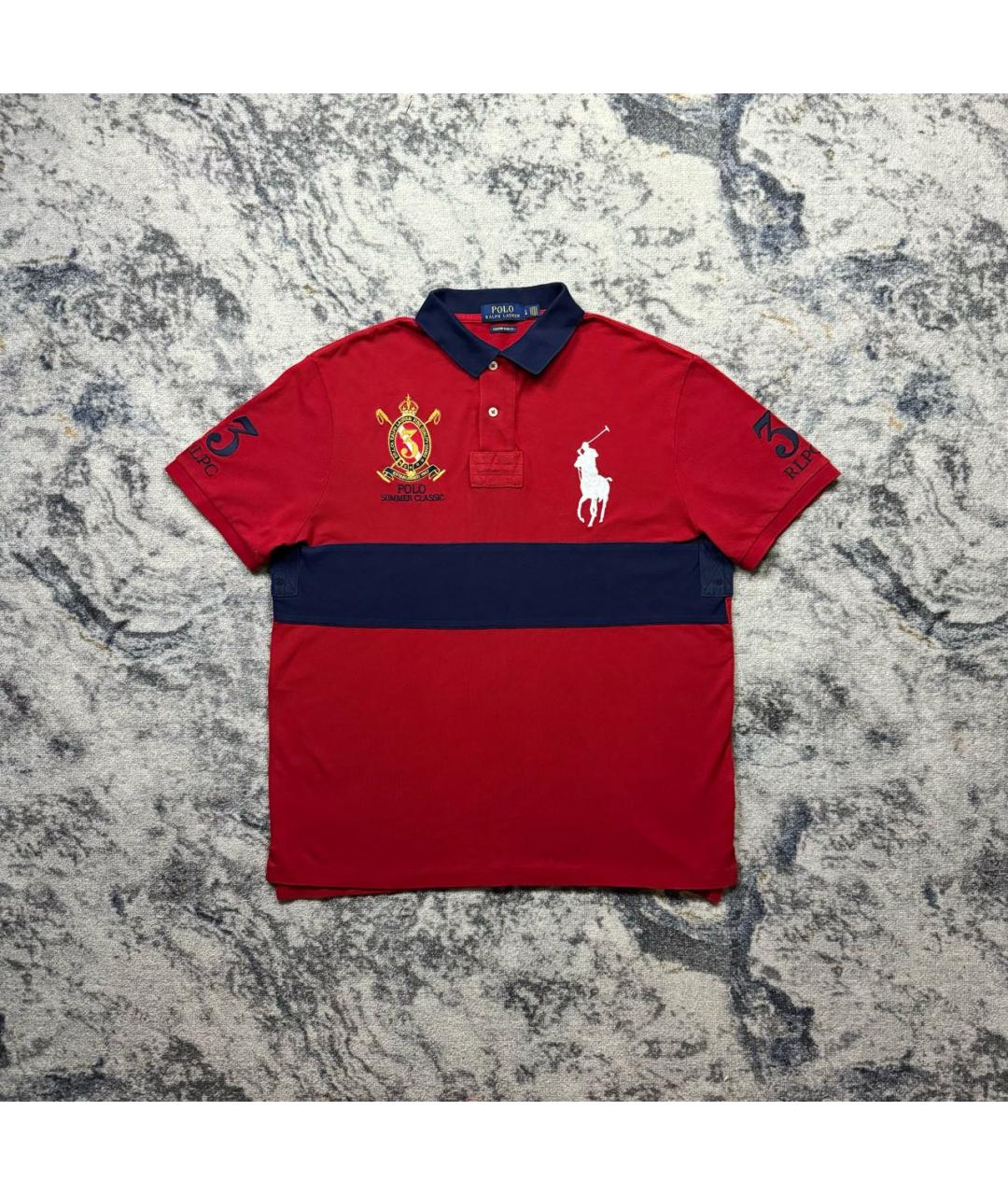 POLO RALPH LAUREN Красное хлопковое поло с коротким рукавом, фото 4