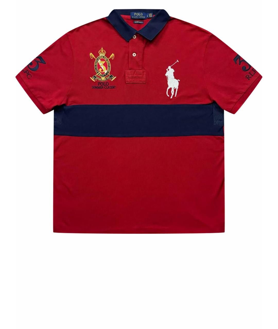 POLO RALPH LAUREN Красное хлопковое поло с коротким рукавом, фото 1