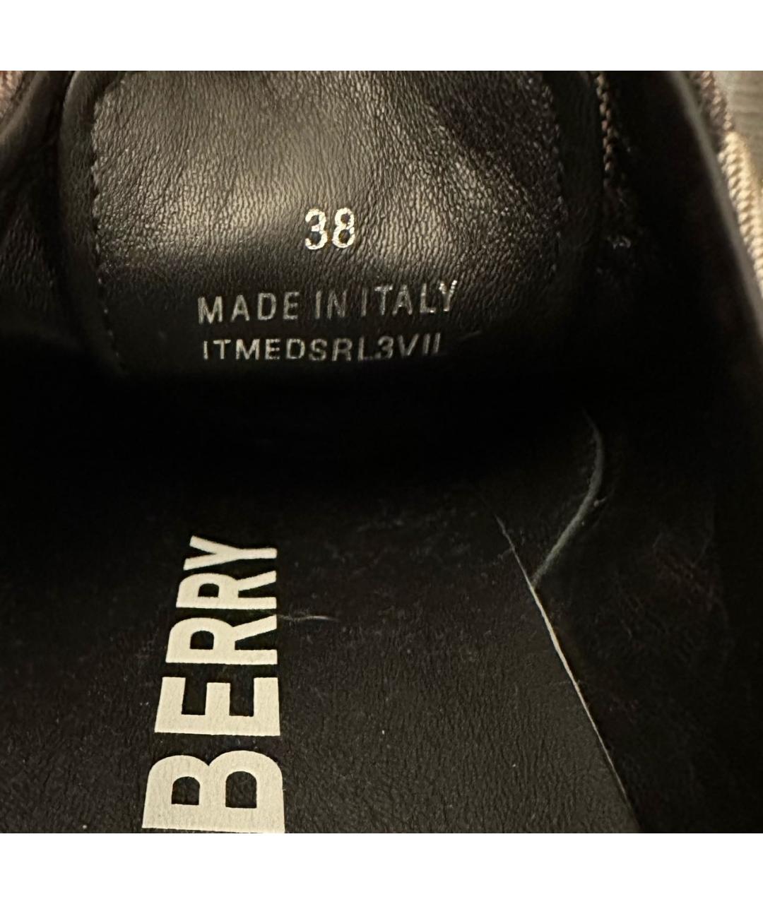 BURBERRY Коричневые кеды, фото 5