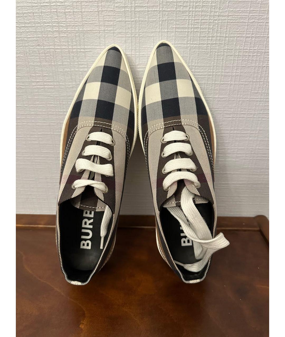 BURBERRY Коричневые кеды, фото 3