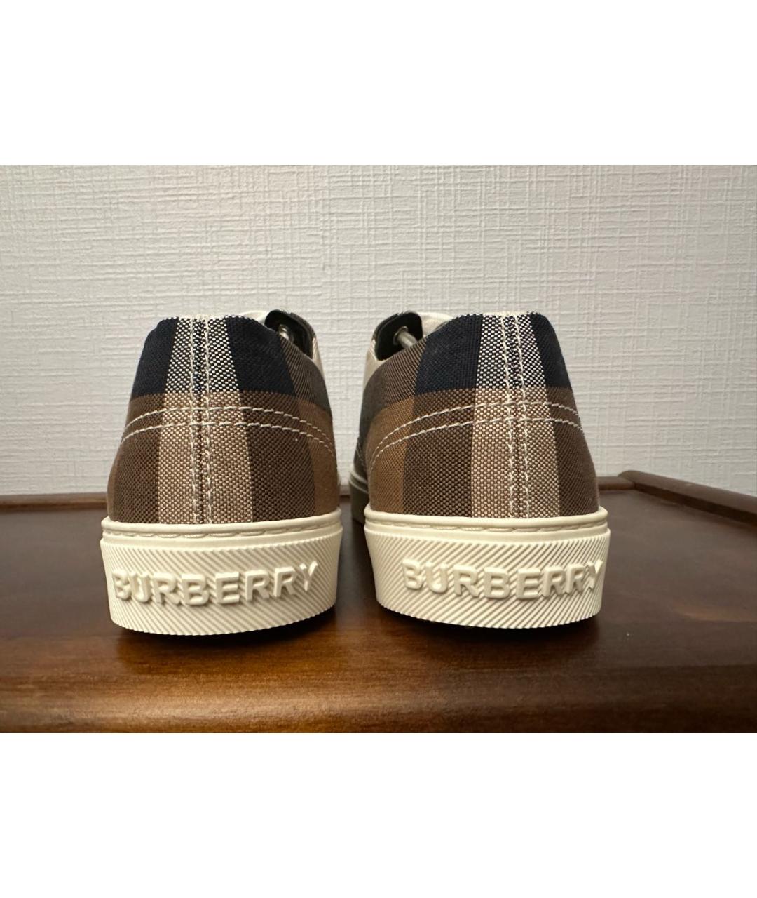 BURBERRY Коричневые кеды, фото 4