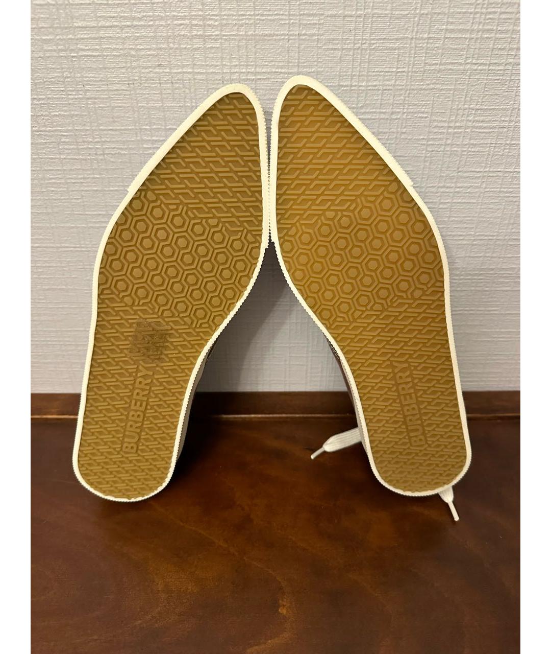 BURBERRY Коричневые кеды, фото 7