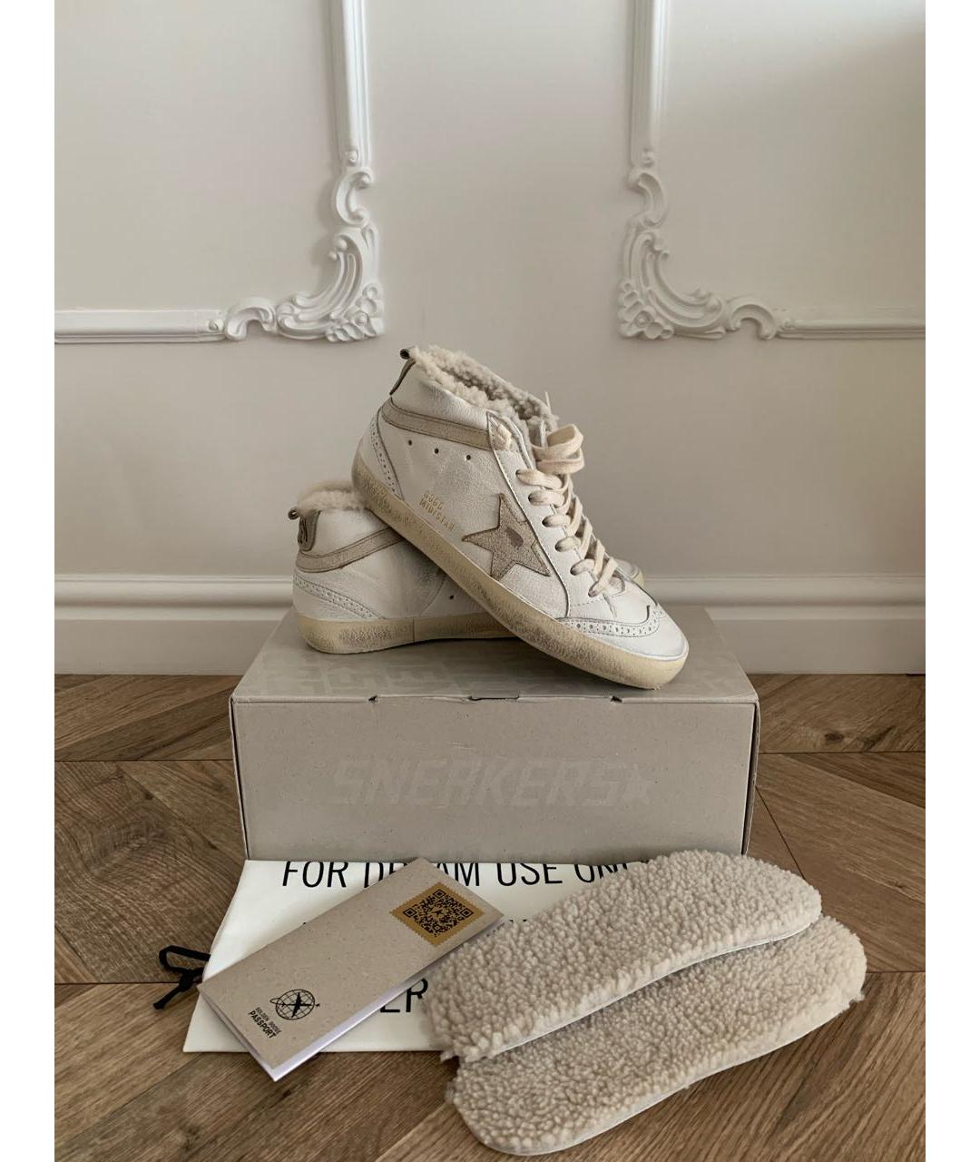 GOLDEN GOOSE DELUXE BRAND Белые кожаные кеды, фото 3