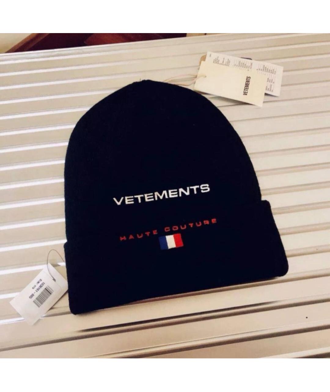 VETEMENTS Черная шерстяная шапка, фото 9