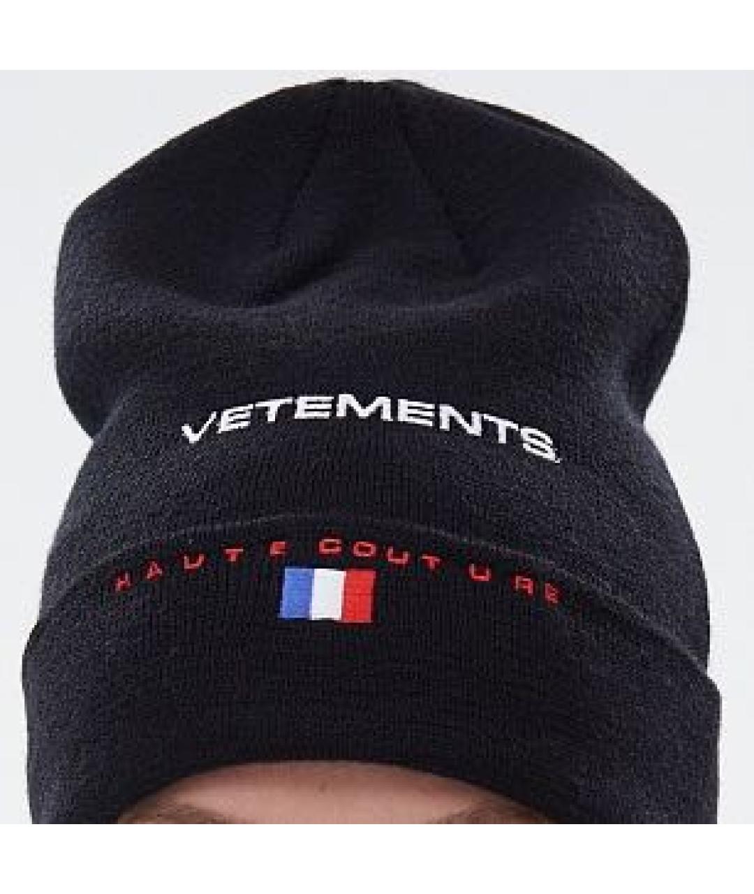 VETEMENTS Черная шерстяная шапка, фото 8