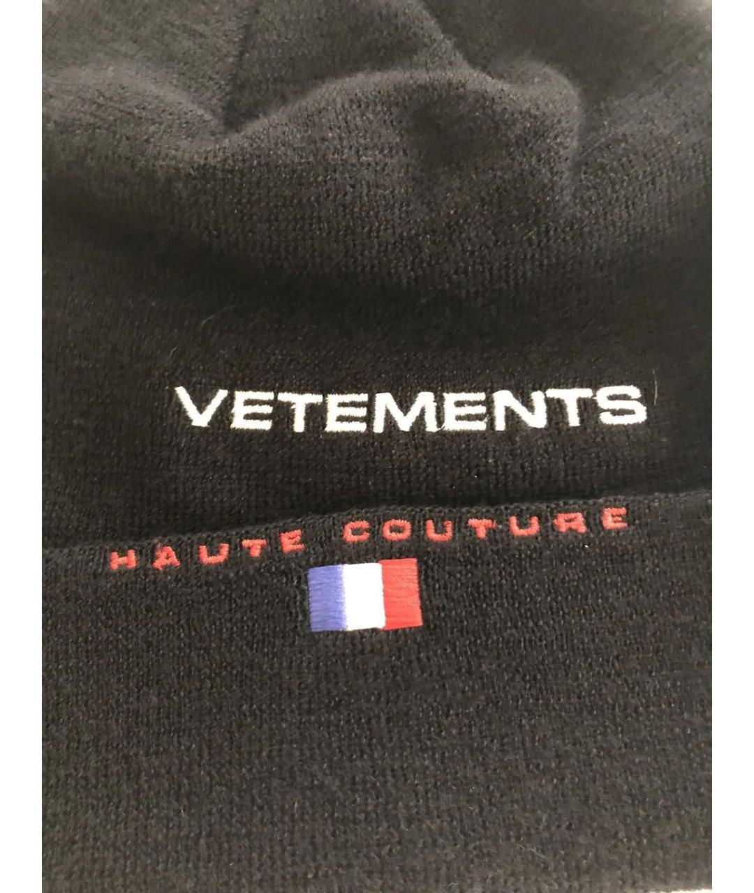 VETEMENTS Черная шерстяная шапка, фото 7