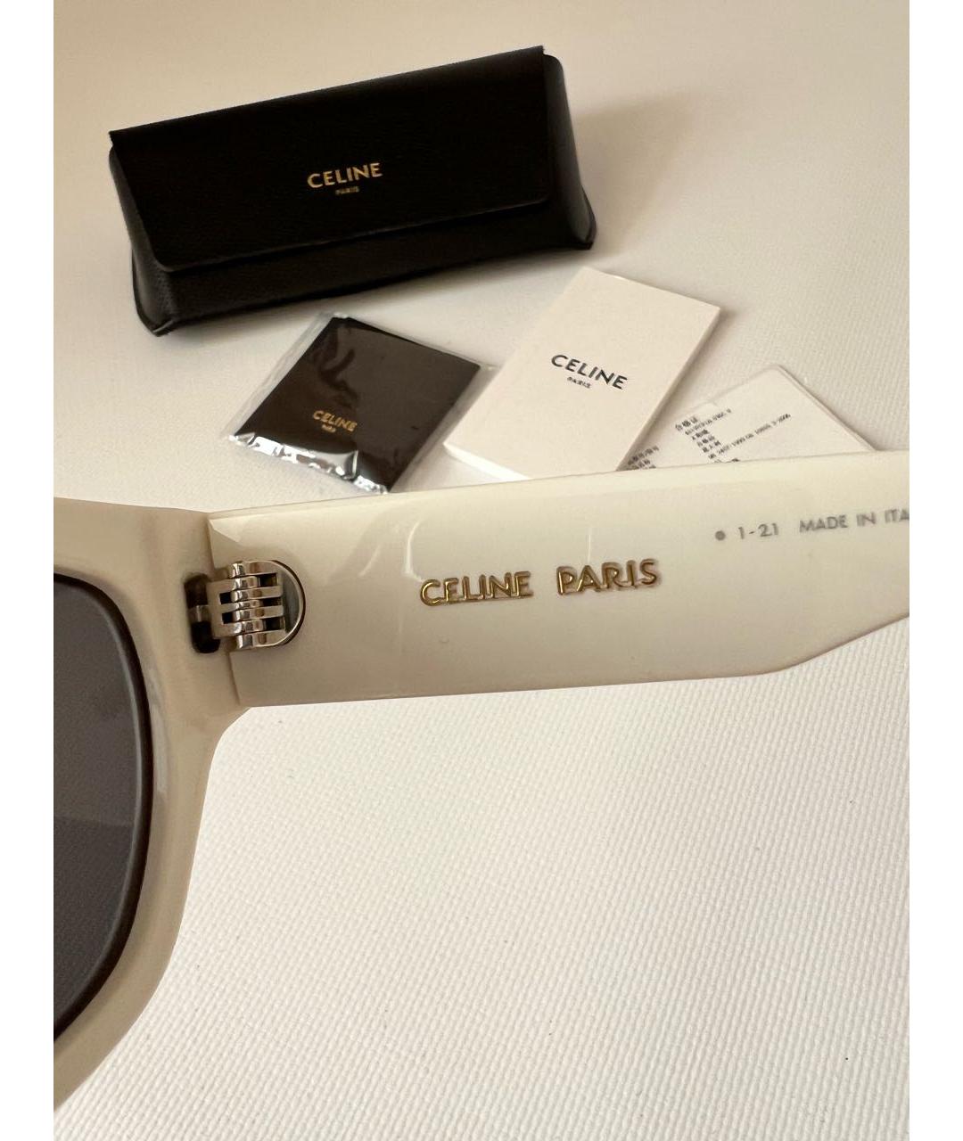 CELINE Белые солнцезащитные очки, фото 5