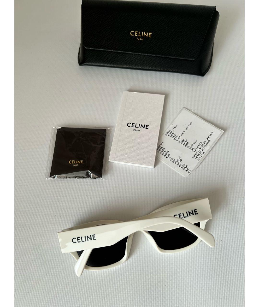CELINE Белые солнцезащитные очки, фото 3