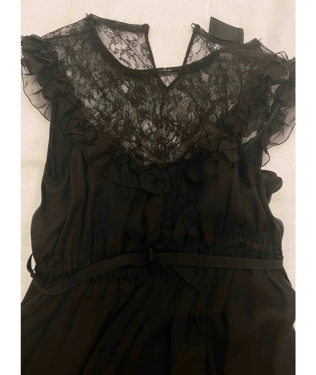 DOLCE&GABBANA Черное шелковое повседневное платье, фото 2