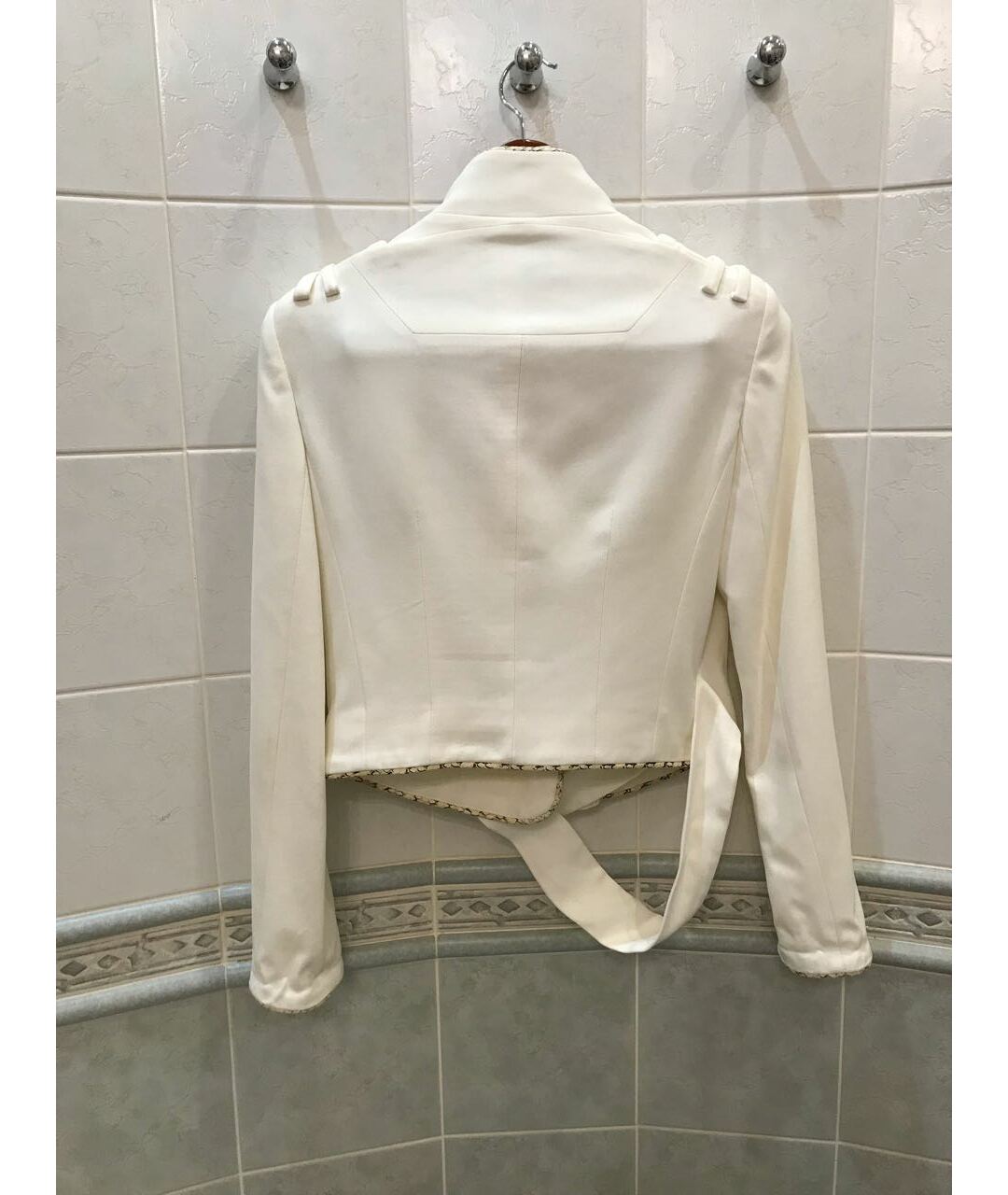 ALTUZARRA Белый полиэстеровый жакет/пиджак, фото 2