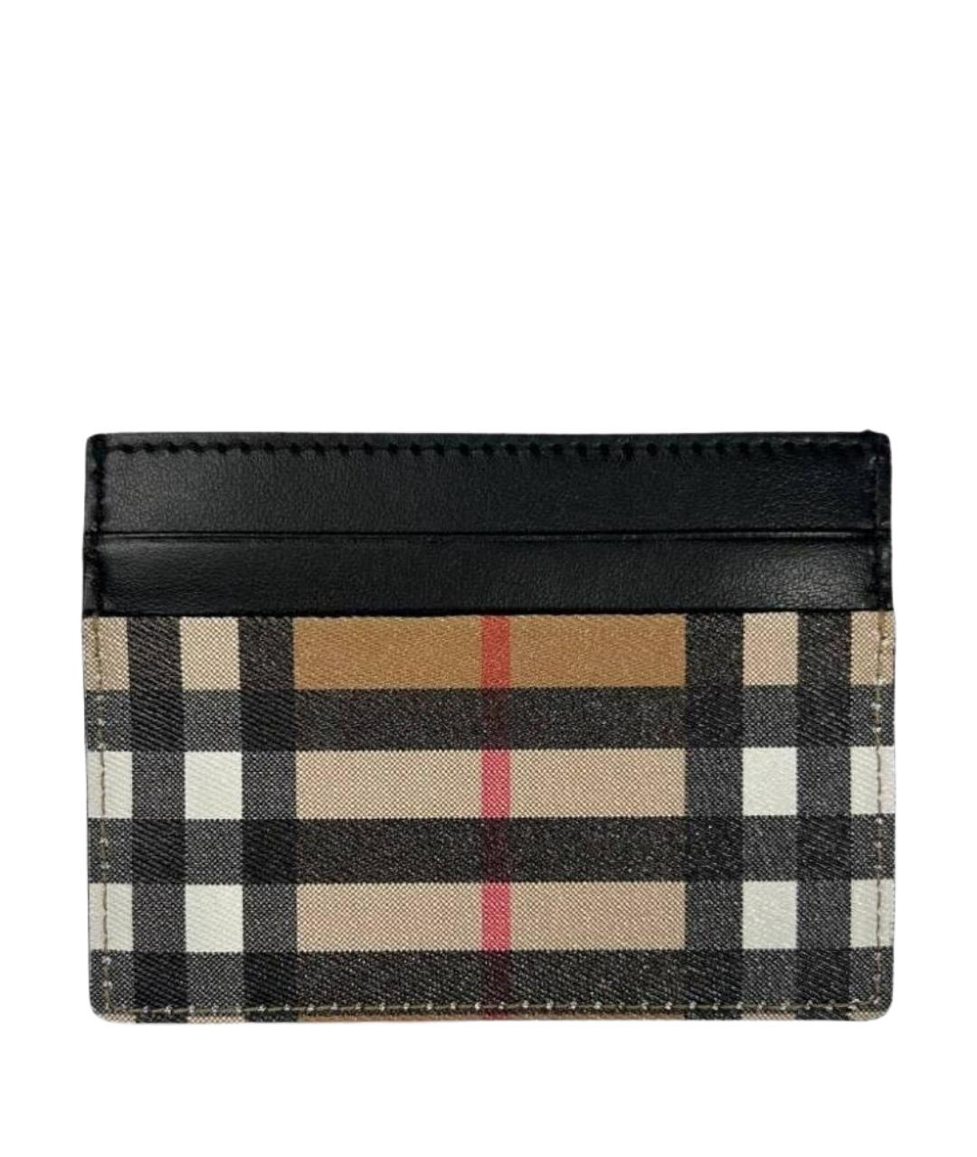 BURBERRY Черный кожаный кардхолдер, фото 1