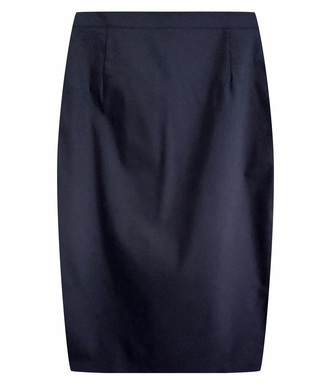 LES COPAINS Темно-синяя хлопко-эластановая юбка миди, фото 1