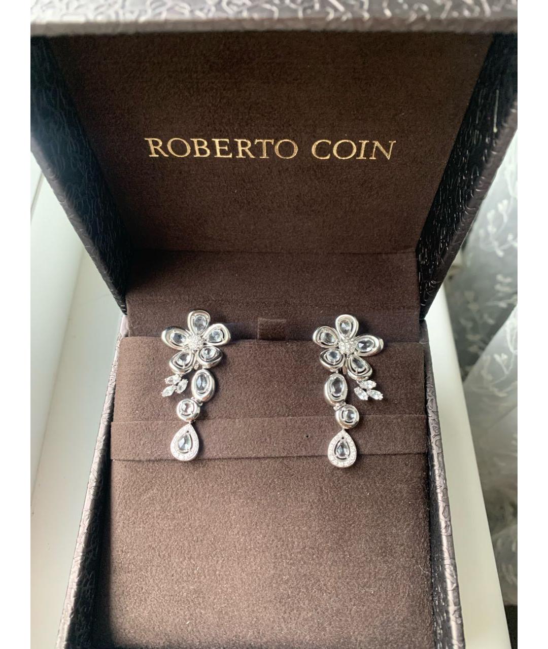 ROBERTO COIN Белые серьги из белого золота, фото 8