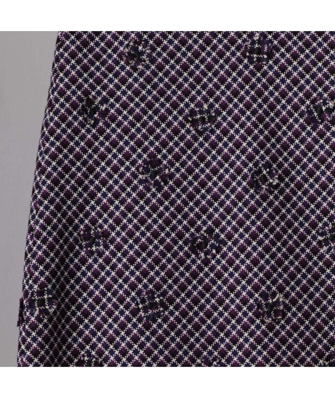 BOTTEGA VENETA Мульти шерстяная юбка миди, фото 4