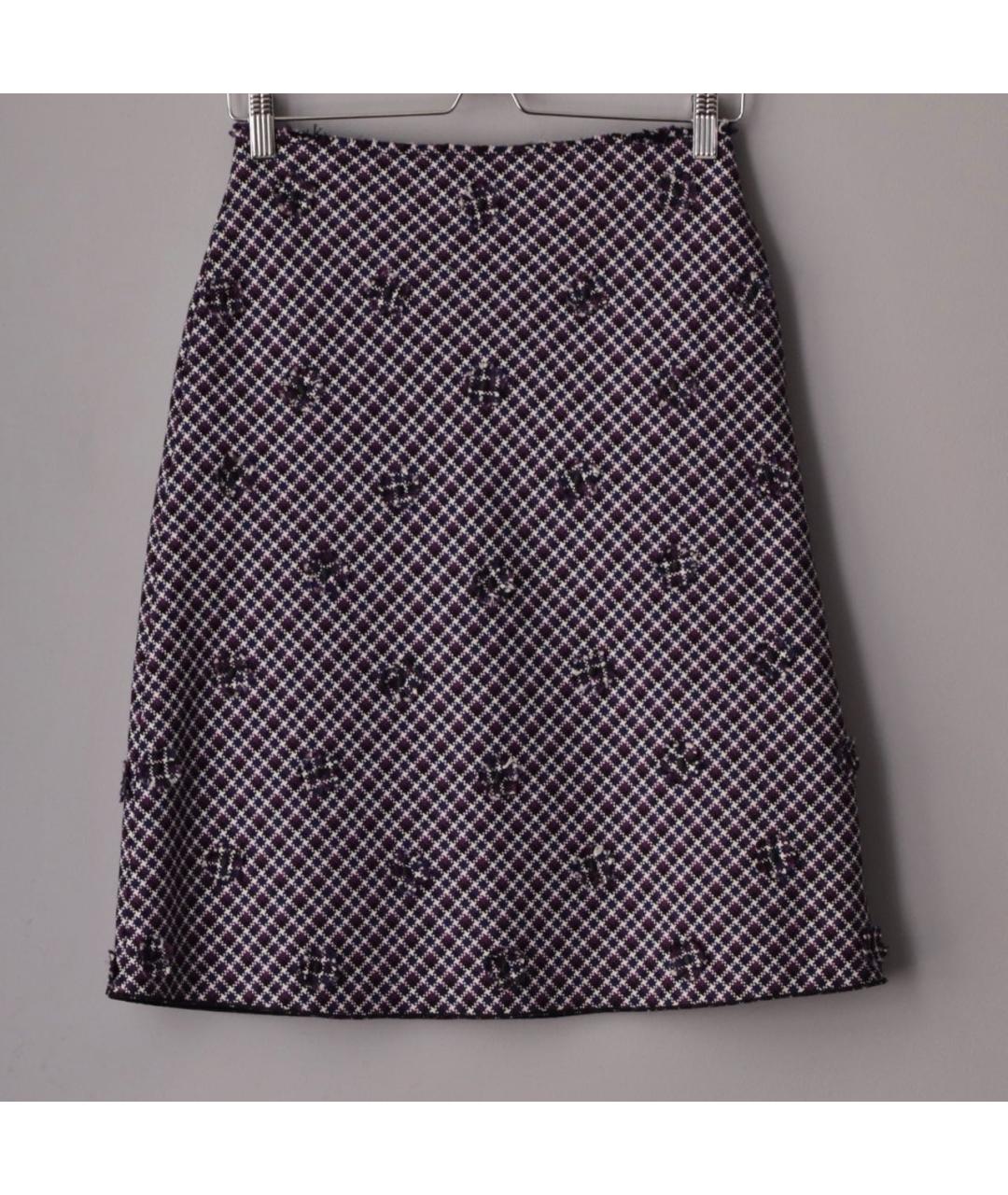 BOTTEGA VENETA Мульти шерстяная юбка миди, фото 5