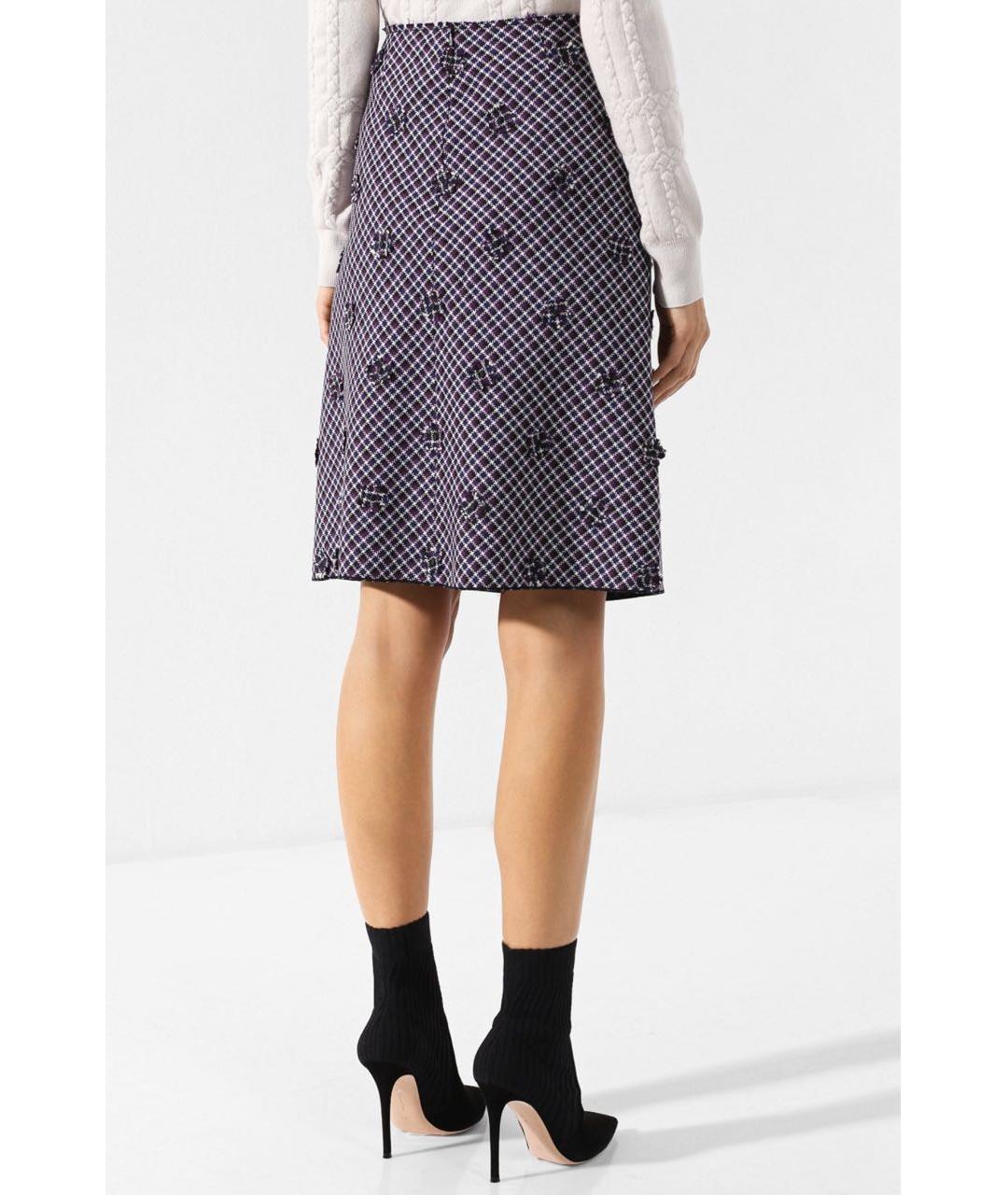 BOTTEGA VENETA Мульти шерстяная юбка миди, фото 8