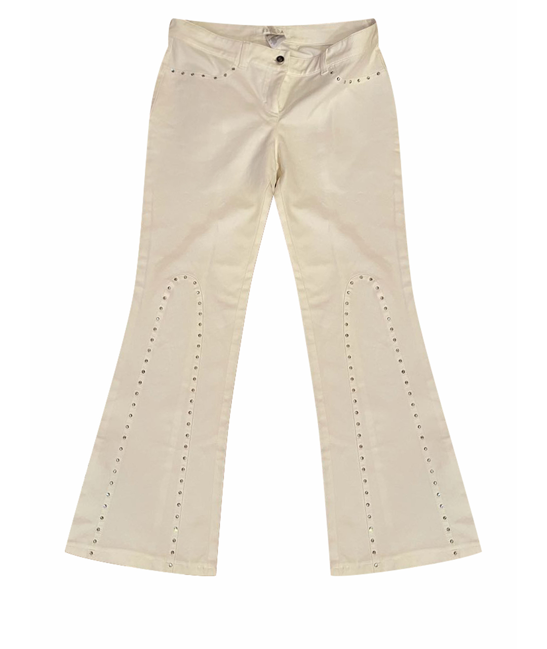 ESCADA Белые хлопко-полиэстеровые джинсы клеш, фото 1