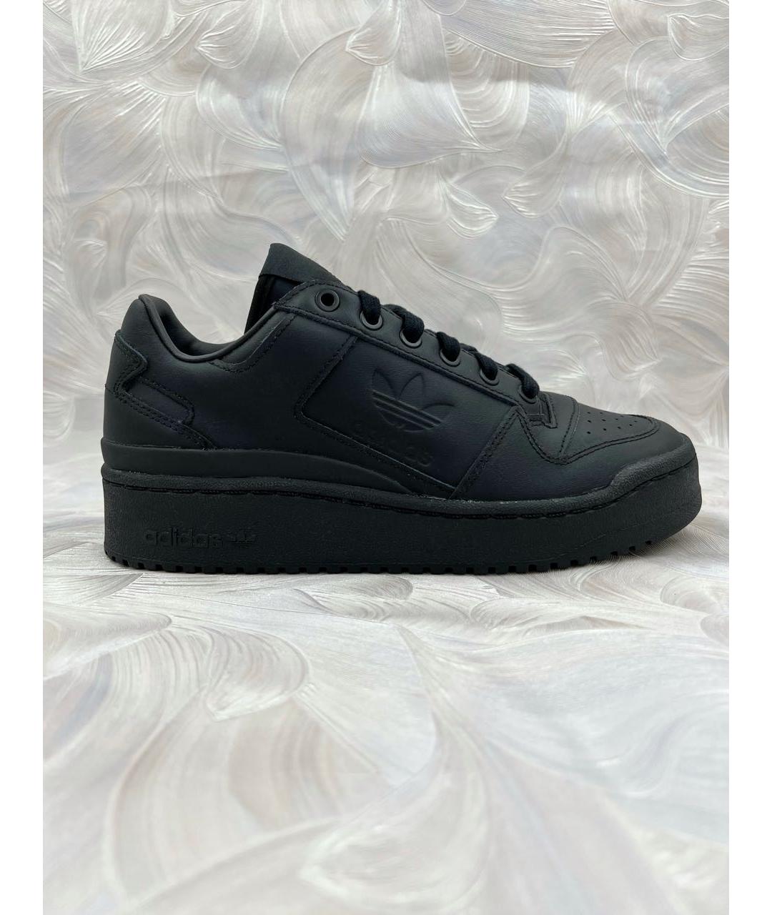 ADIDAS Черные кожаные кроссовки, фото 9