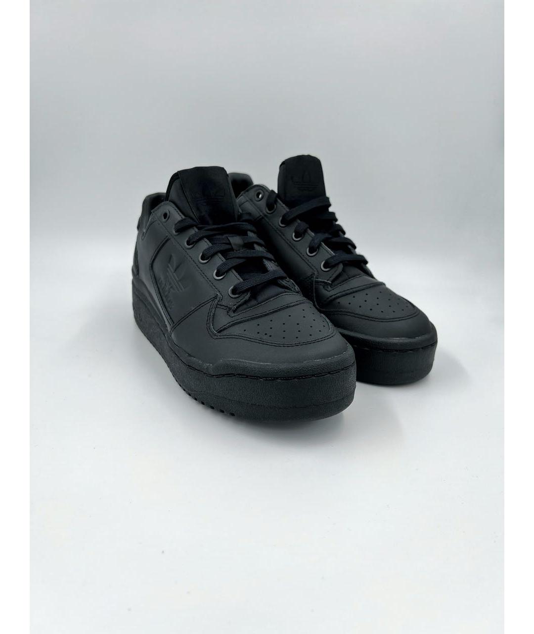 ADIDAS Черные кожаные кроссовки, фото 6