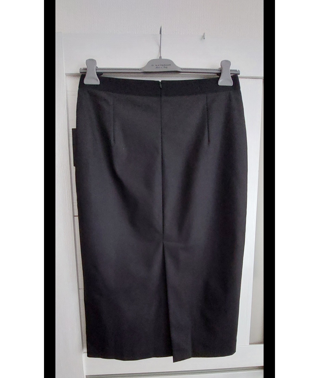 LES COPAINS Черная хлопко-эластановая юбка миди, фото 2