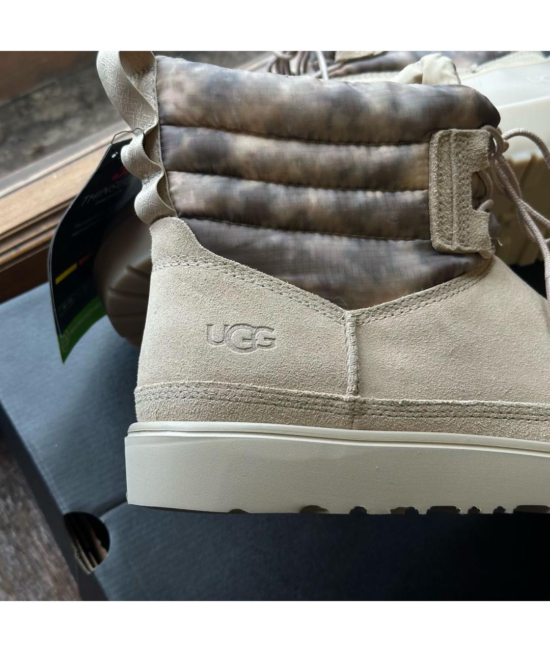 UGG AUSTRALIA Бежевые высокие ботинки, фото 4