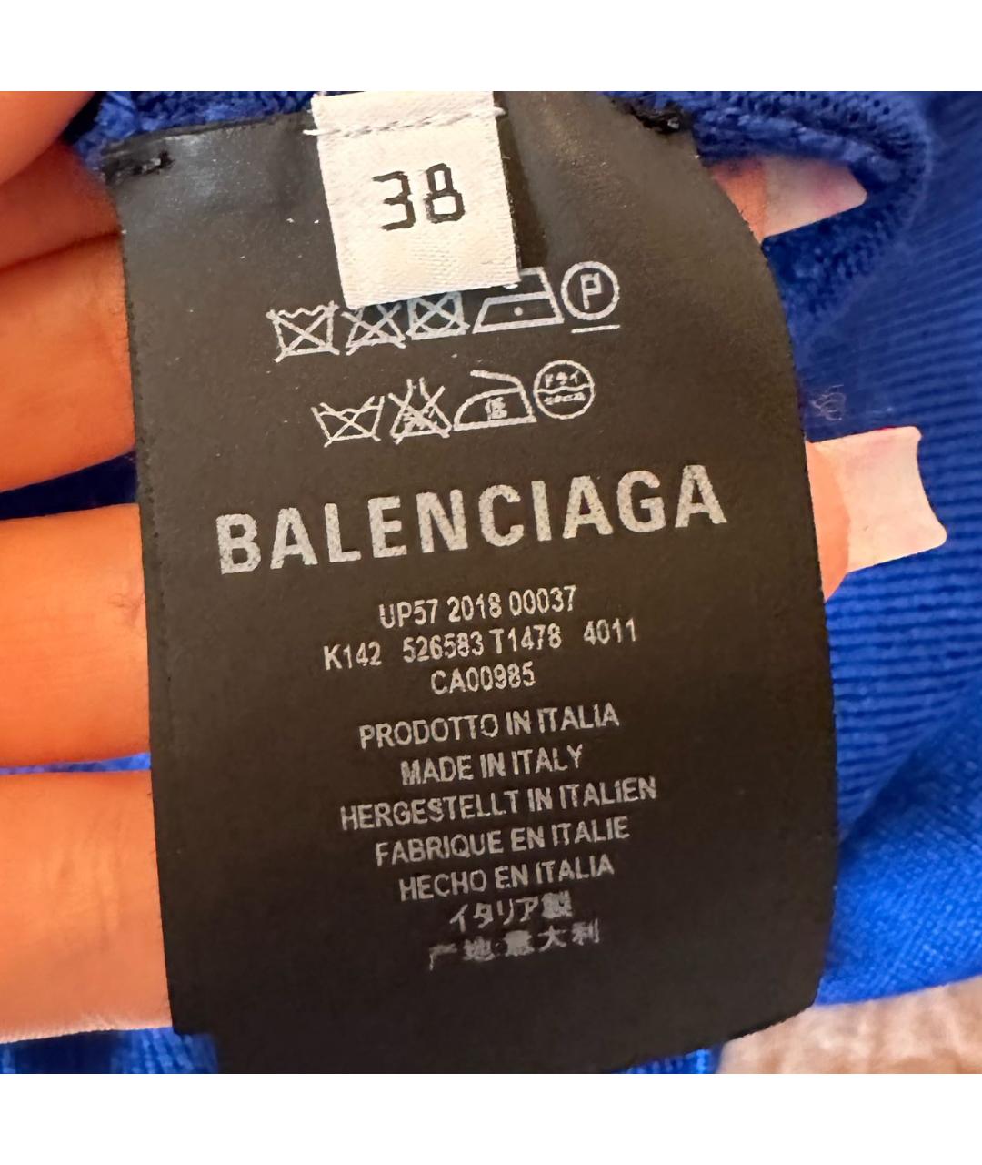 BALENCIAGA Синяя шерстяная водолазка, фото 5