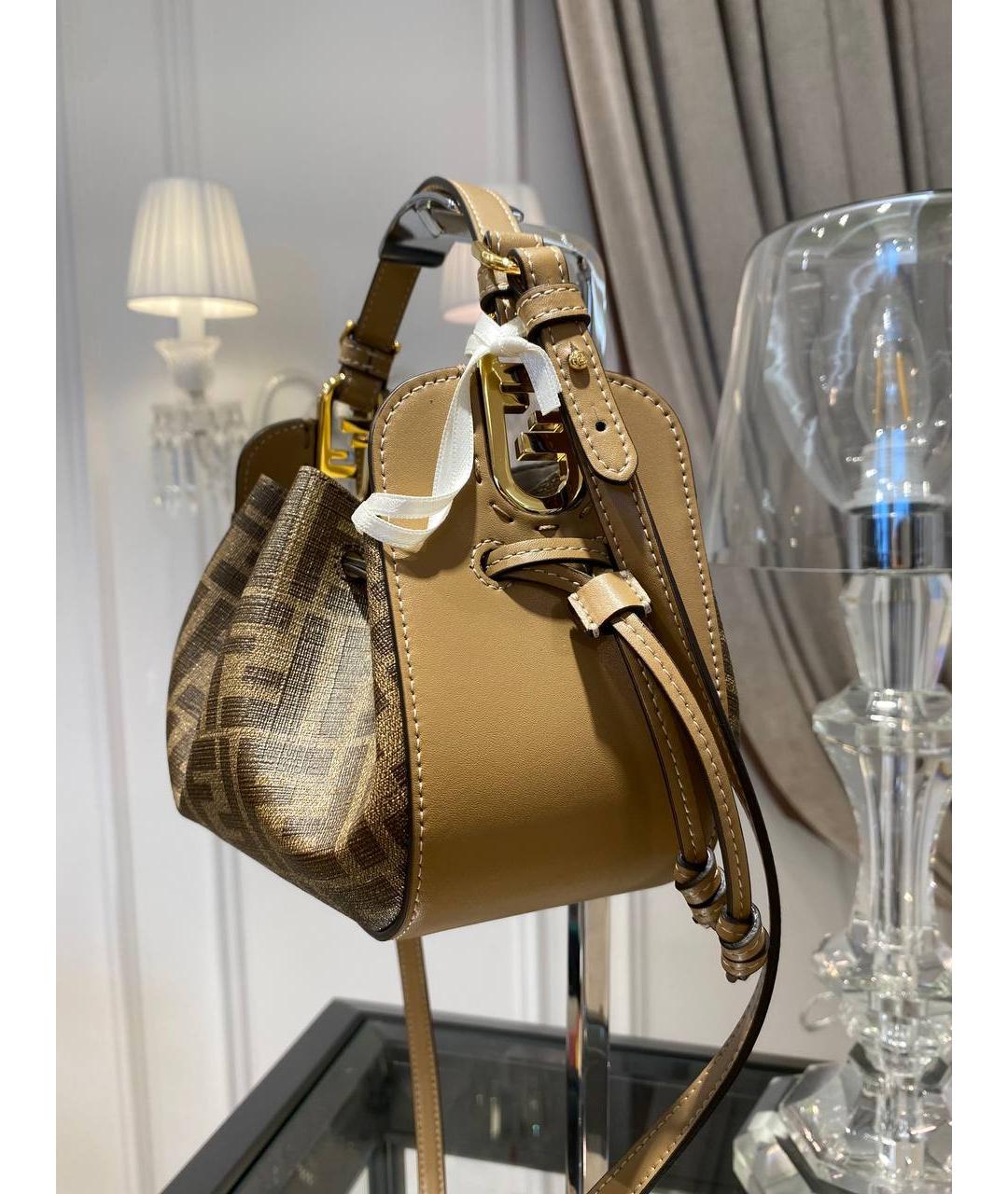 FENDI Бежевая сумка через плечо, фото 4
