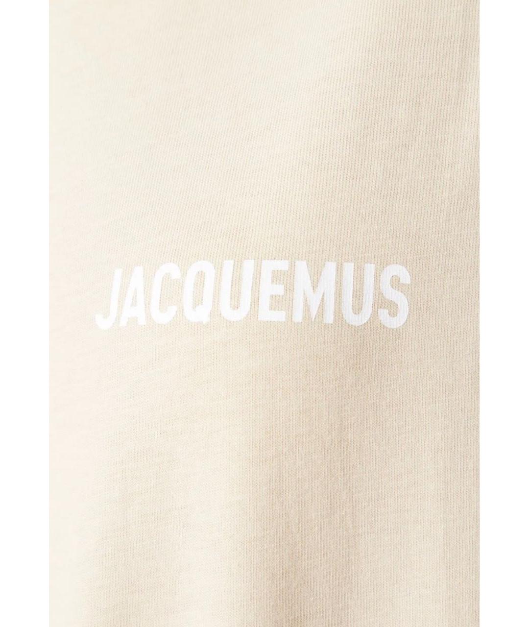 JACQUEMUS Бежевая футболка, фото 2