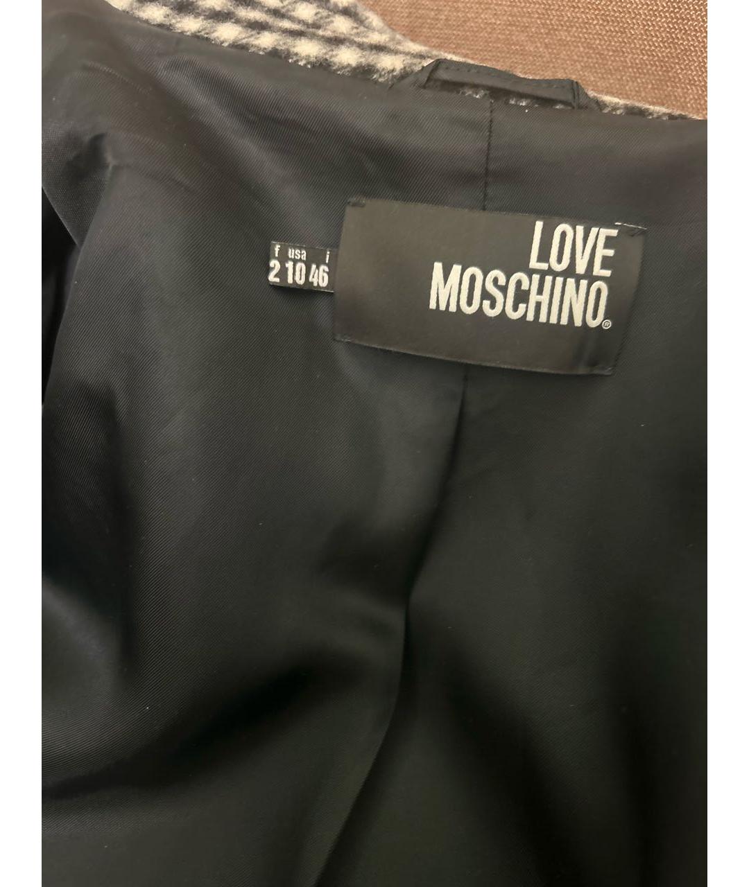 MOSCHINO Антрацитовое шерстяное пальто, фото 3