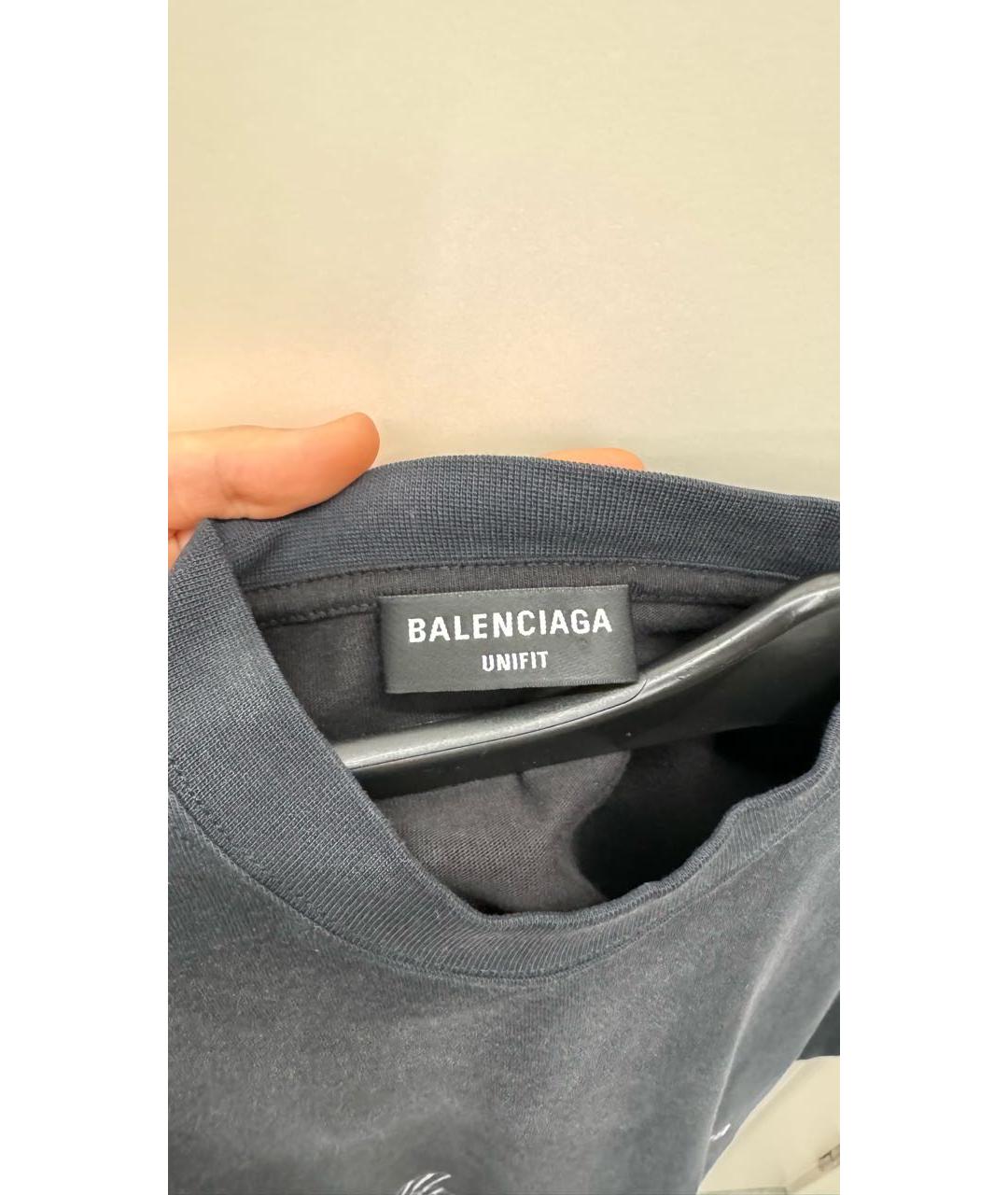 BALENCIAGA Хлопковая футболка, фото 3