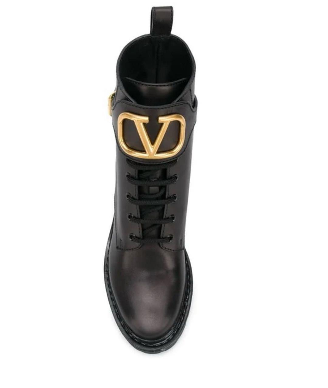 VALENTINO Черные кожаные ботинки, фото 5