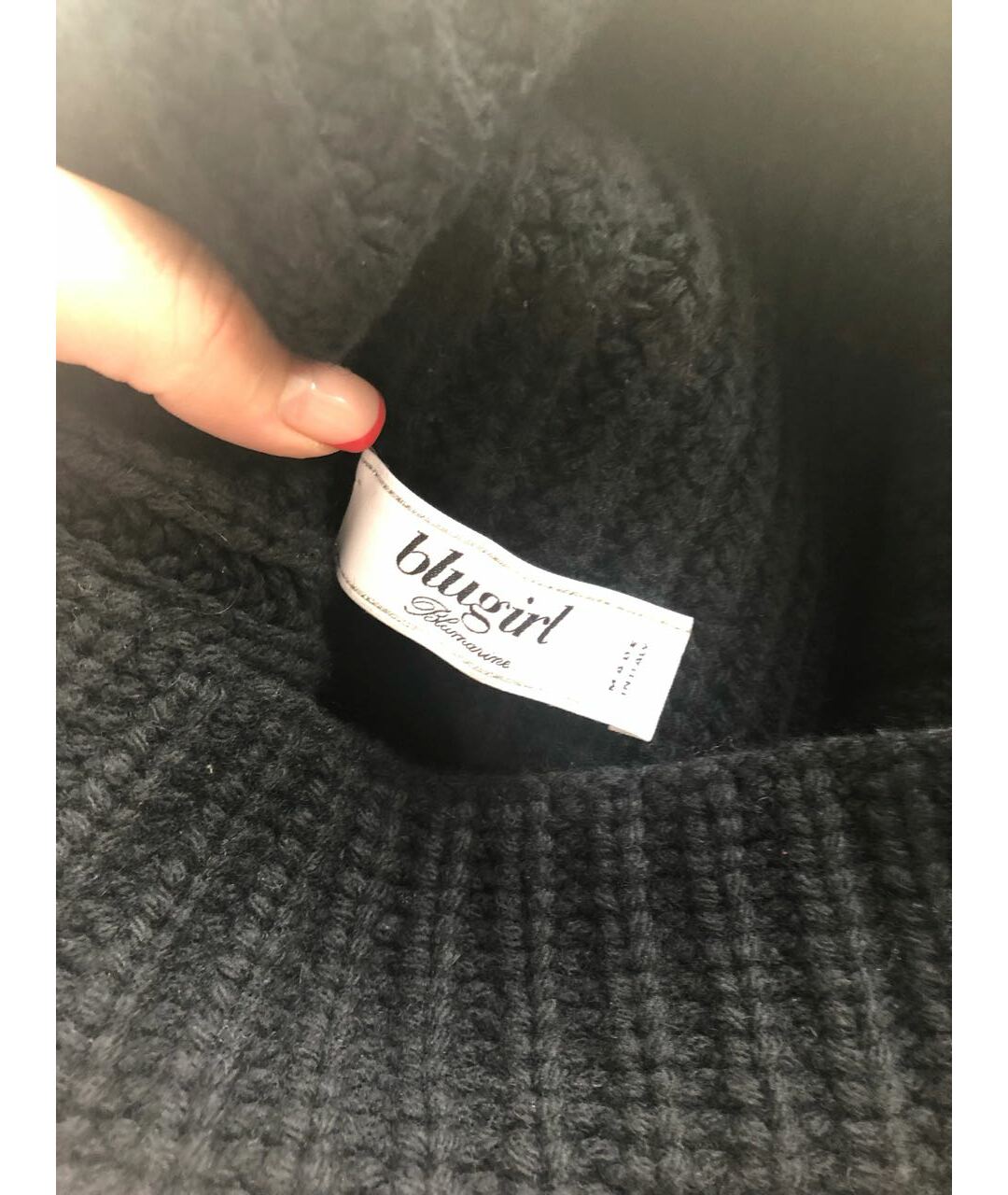 BLUGIRL Черный кашемировый джемпер / свитер, фото 6
