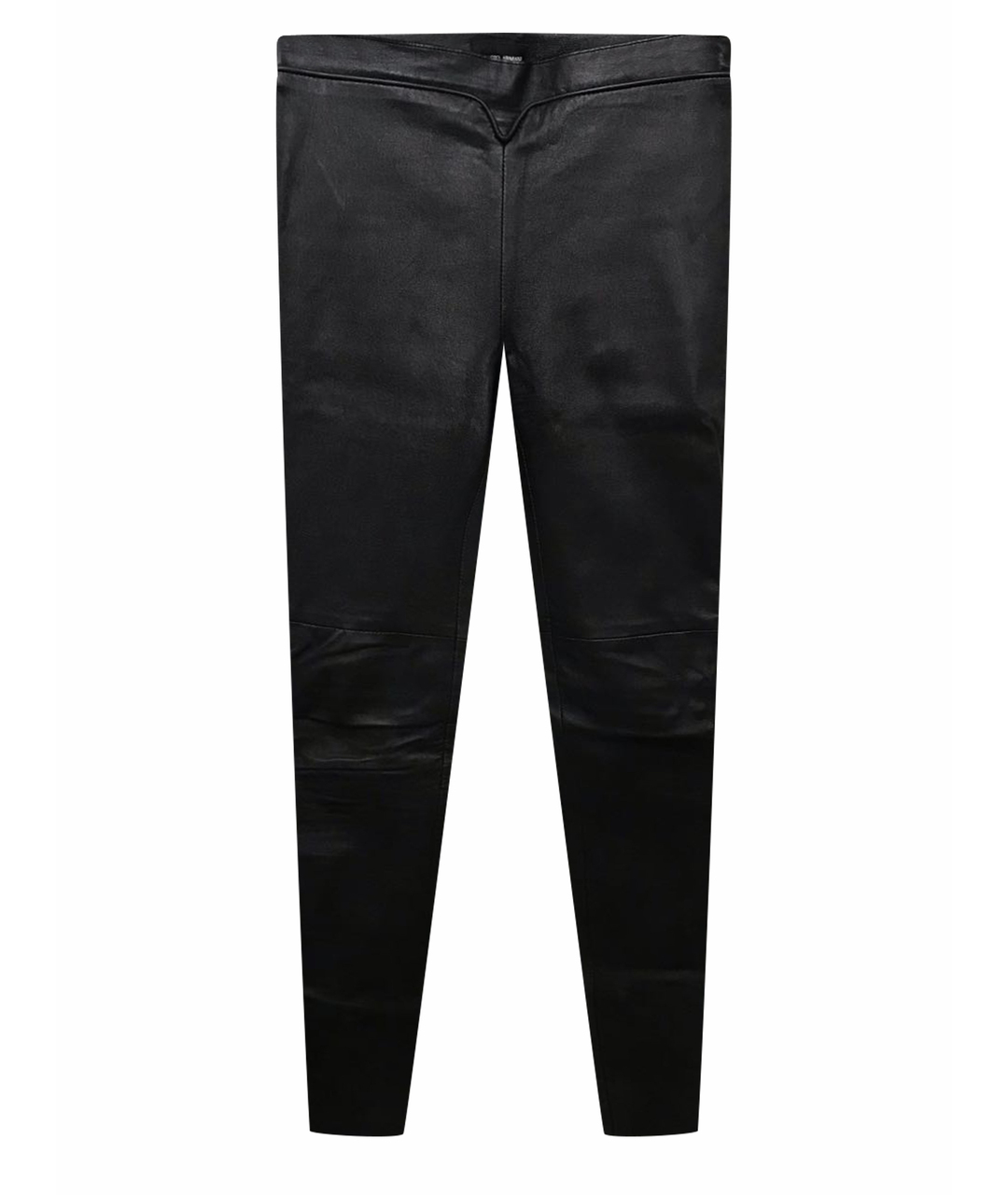 GIORGIO ARMANI Черные кожаные брюки узкие, фото 1