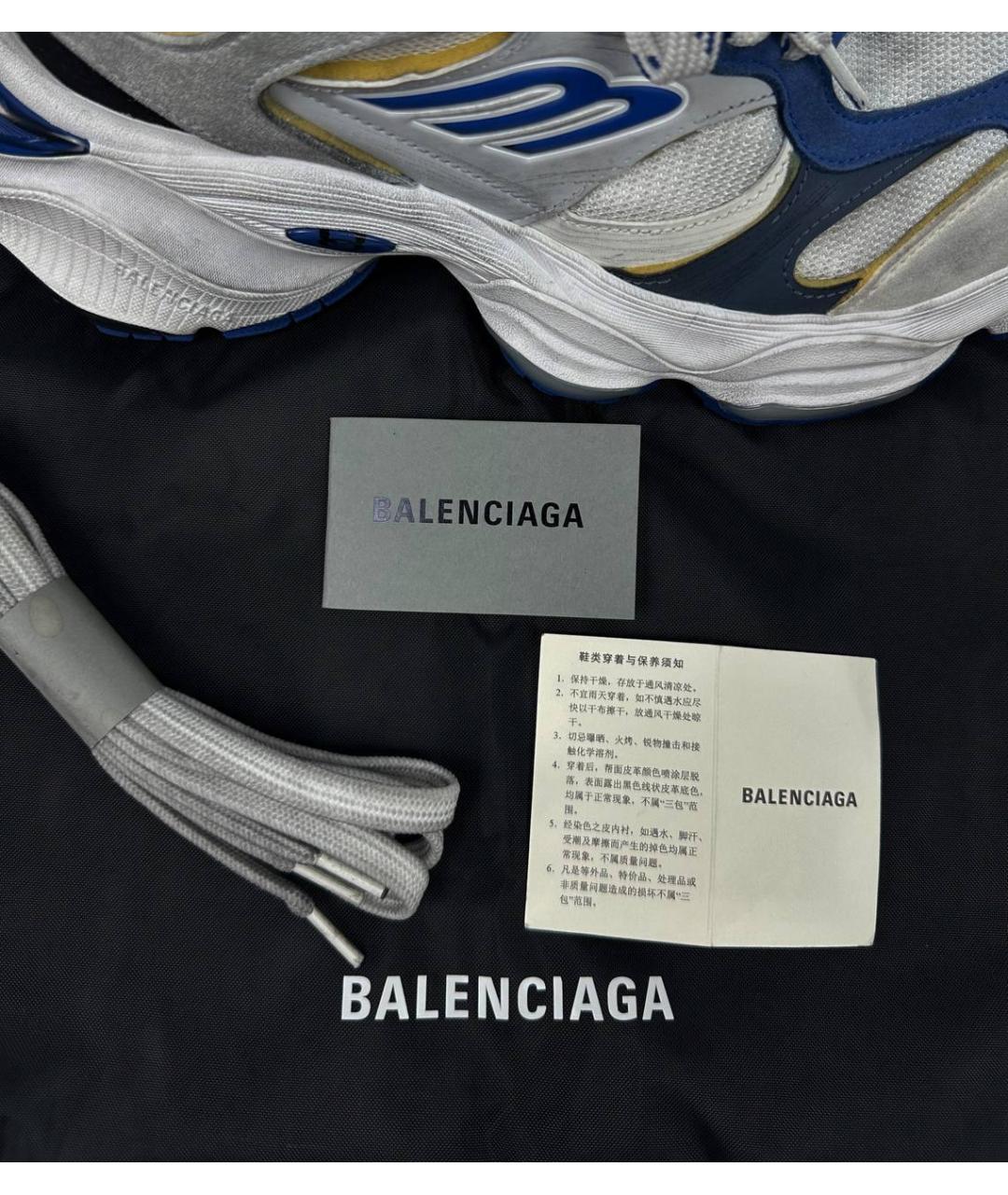 BALENCIAGA Синие низкие кроссовки / кеды, фото 5