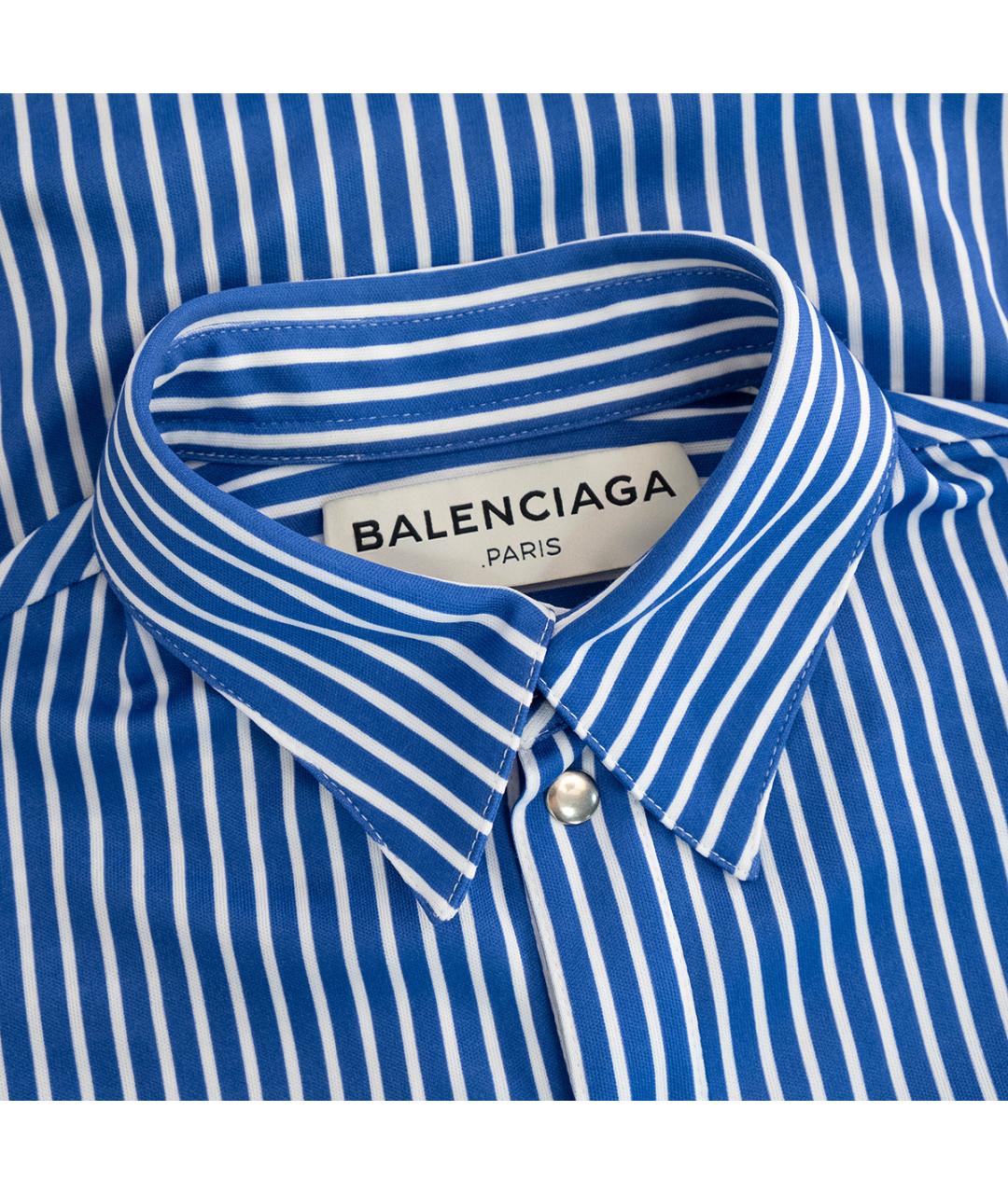 BALENCIAGA Синее полиэстеровое повседневное платье, фото 3