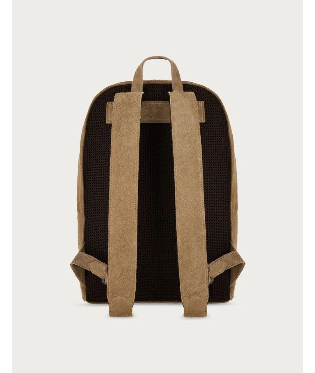 CANALI Бежевый замшевый рюкзак, фото 3