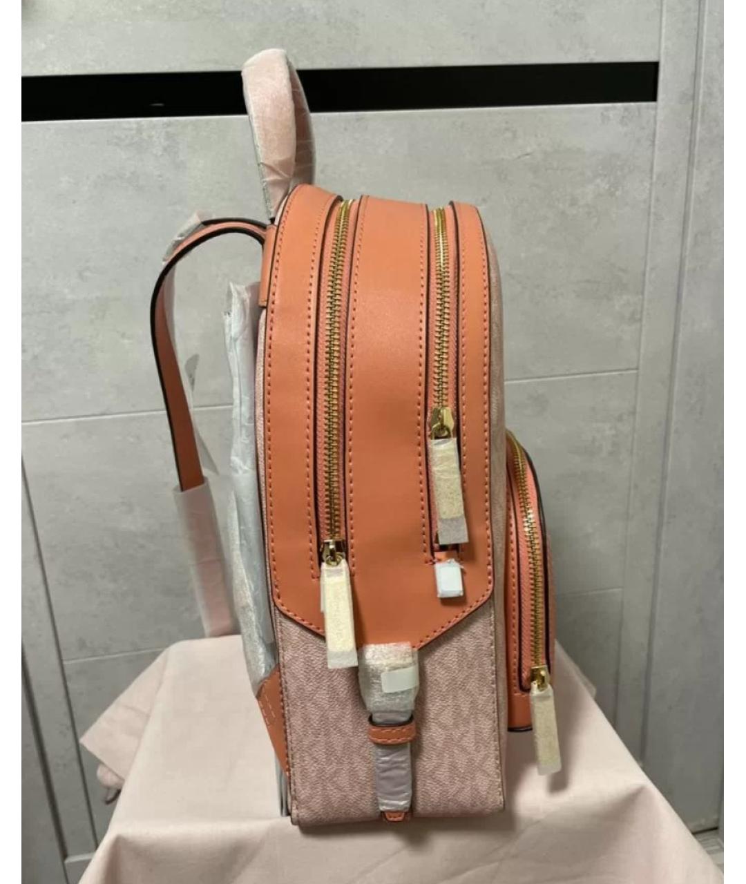 MICHAEL KORS Коралловый рюкзак из искусственной кожи, фото 4