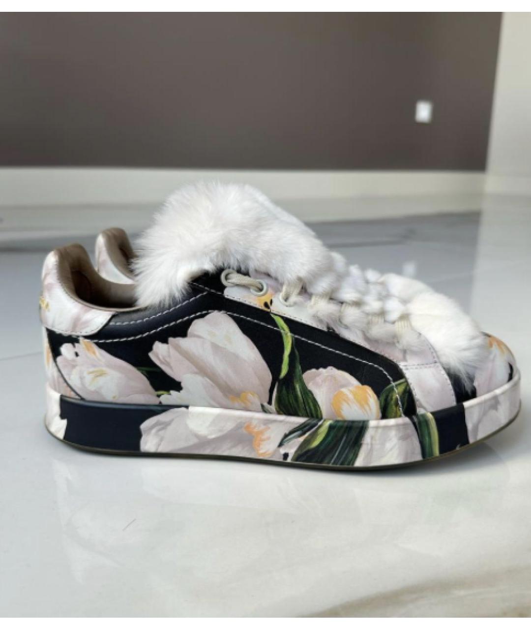 DOLCE&GABBANA Зеленые кожаные кеды, фото 8