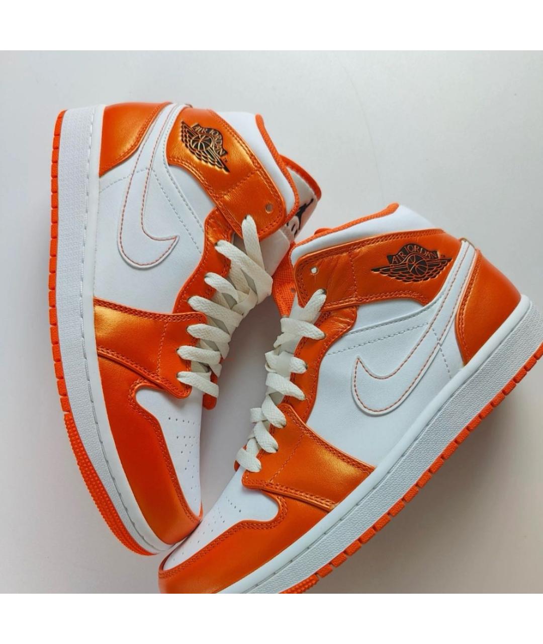 JORDAN Кожаные высокие кроссовки / кеды, фото 5